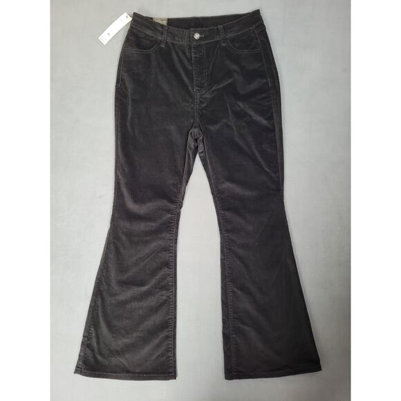 Qazel Vorrlon Womens Corduroy Pants High Waist Flare Wide Leg Pockets Size 16 - Picture 3 of 8